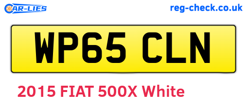 WP65CLN are the vehicle registration plates.
