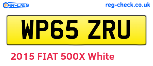 WP65ZRU are the vehicle registration plates.
