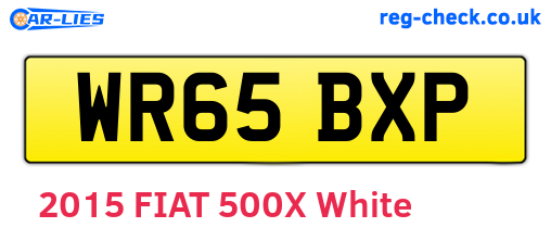 WR65BXP are the vehicle registration plates.