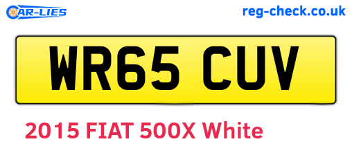 WR65CUV are the vehicle registration plates.