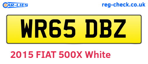 WR65DBZ are the vehicle registration plates.