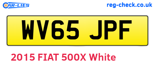 WV65JPF are the vehicle registration plates.