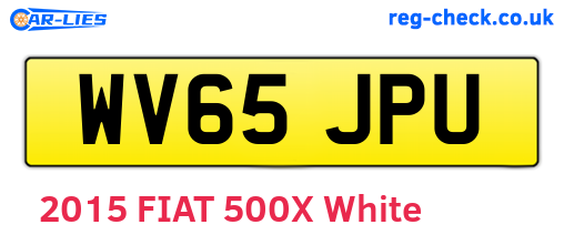 WV65JPU are the vehicle registration plates.