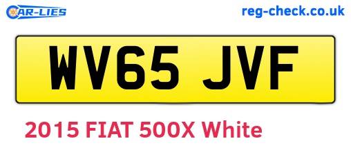 WV65JVF are the vehicle registration plates.