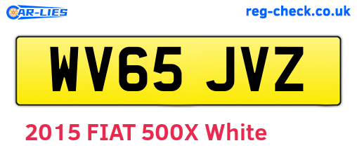 WV65JVZ are the vehicle registration plates.