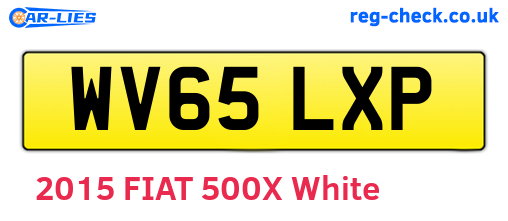 WV65LXP are the vehicle registration plates.