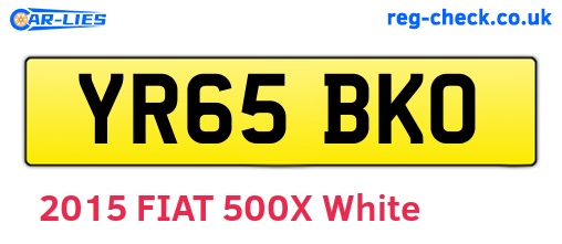YR65BKO are the vehicle registration plates.