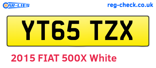 YT65TZX are the vehicle registration plates.
