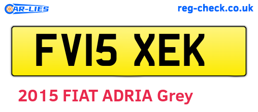 FV15XEK are the vehicle registration plates.