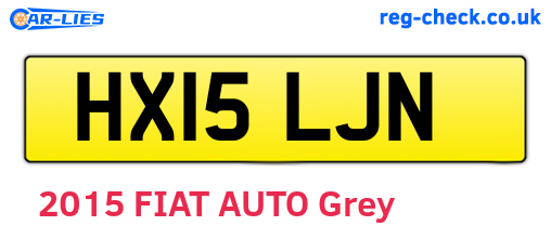 HX15LJN are the vehicle registration plates.