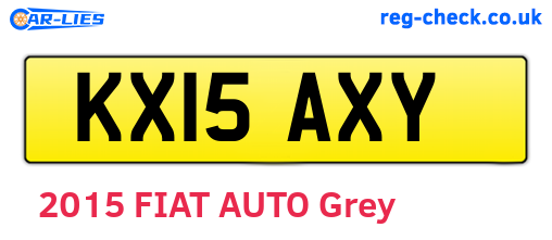 KX15AXY are the vehicle registration plates.