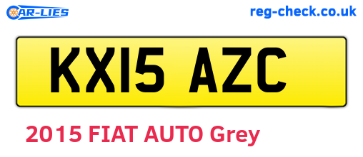 KX15AZC are the vehicle registration plates.