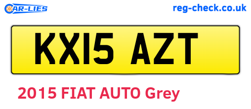 KX15AZT are the vehicle registration plates.