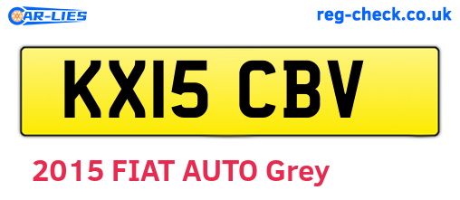 KX15CBV are the vehicle registration plates.