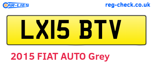 LX15BTV are the vehicle registration plates.