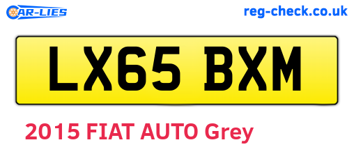 LX65BXM are the vehicle registration plates.
