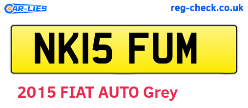 NK15FUM are the vehicle registration plates.