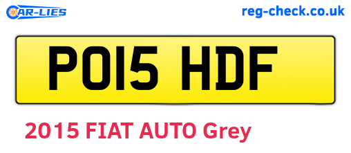 PO15HDF are the vehicle registration plates.