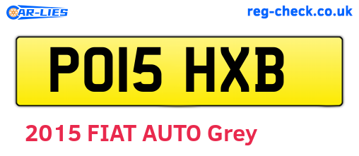 PO15HXB are the vehicle registration plates.