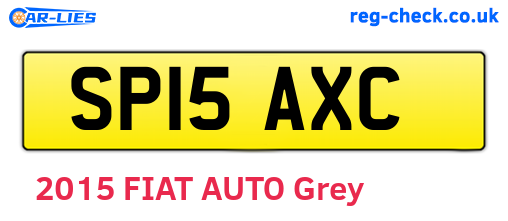 SP15AXC are the vehicle registration plates.