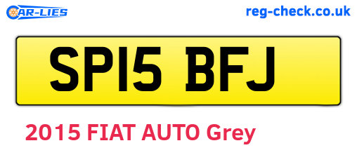 SP15BFJ are the vehicle registration plates.