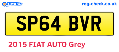 SP64BVR are the vehicle registration plates.