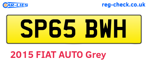 SP65BWH are the vehicle registration plates.