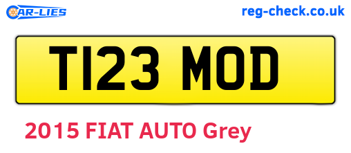T123MOD are the vehicle registration plates.