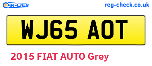 WJ65AOT are the vehicle registration plates.