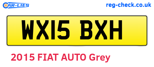 WX15BXH are the vehicle registration plates.
