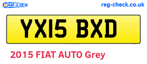 YX15BXD are the vehicle registration plates.