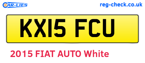 KX15FCU are the vehicle registration plates.