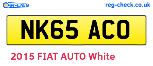 NK65ACO are the vehicle registration plates.