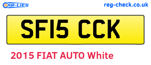SF15CCK are the vehicle registration plates.