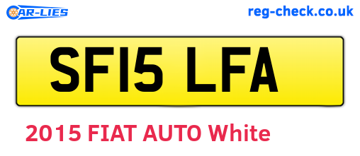 SF15LFA are the vehicle registration plates.