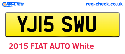 YJ15SWU are the vehicle registration plates.