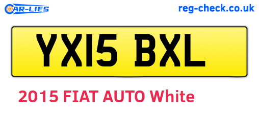 YX15BXL are the vehicle registration plates.