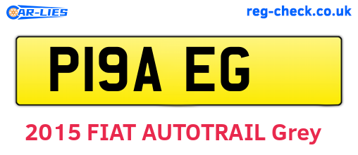P19AEG are the vehicle registration plates.