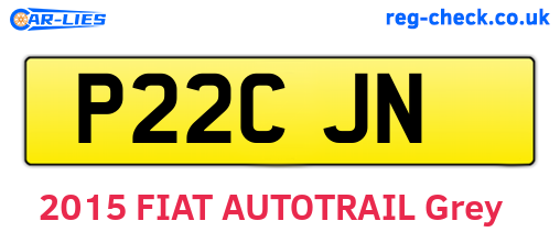 P22CJN are the vehicle registration plates.