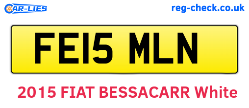 FE15MLN are the vehicle registration plates.