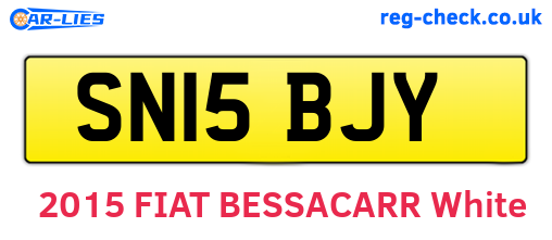 SN15BJY are the vehicle registration plates.