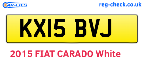 KX15BVJ are the vehicle registration plates.