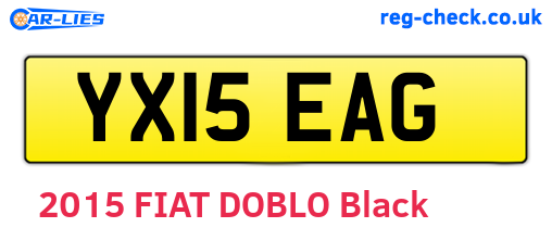 YX15EAG are the vehicle registration plates.