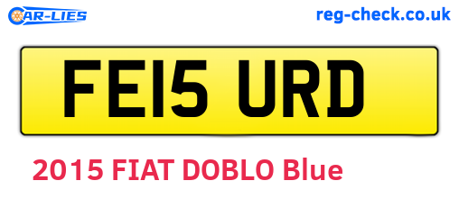 FE15URD are the vehicle registration plates.
