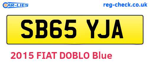SB65YJA are the vehicle registration plates.