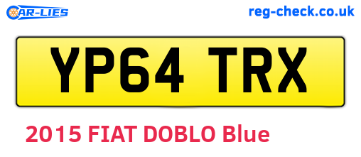 YP64TRX are the vehicle registration plates.