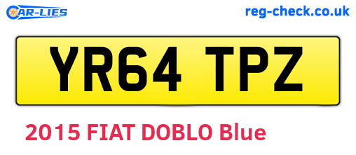 YR64TPZ are the vehicle registration plates.