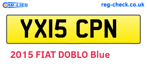 YX15CPN are the vehicle registration plates.