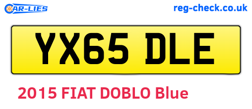 YX65DLE are the vehicle registration plates.