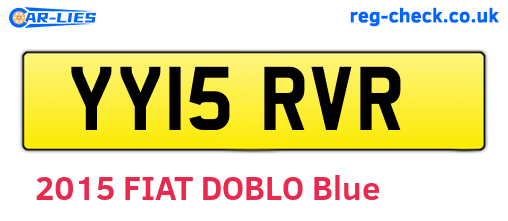 YY15RVR are the vehicle registration plates.